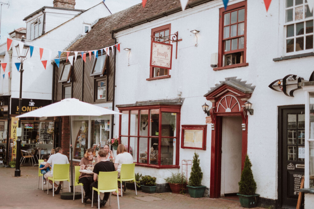 The front of Amalfi on Hythe High Street